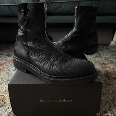 Pre-owned The Last Conspiracy Asgaard Magne Front Zip Boots Reverse Culatta Ccp Guidi Pl1 In Black