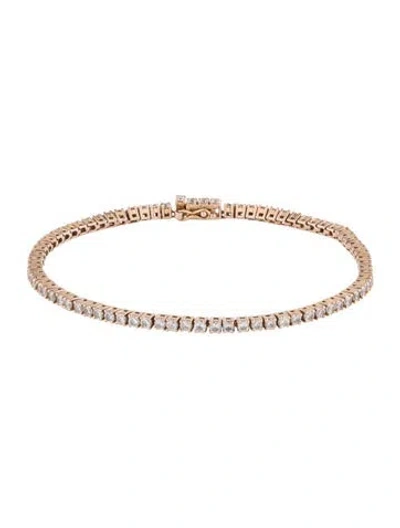 Pre-owned The Last Line 14k 2.57ctw Diamond Perfect Tennis Bracelet, 6.75" In Multi