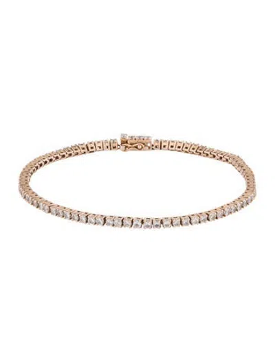 Pre-owned The Last Line 14k 2.57ctw Diamond Perfect Tennis Bracelet, 6.75" In Multicolor
