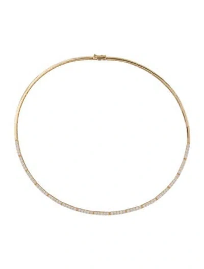 Pre-owned The Last Line 14k 2.68ctw Diamond Crescent Eternity Necklace, 15" In Multi