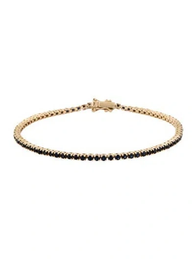 Pre-owned The Last Line 14k 2.73ctw Sapphire Perfect Tennis Bracelet, 7.25" In Multi