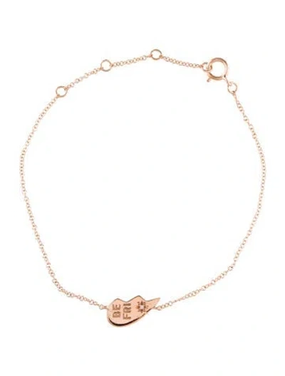 Pre-owned The Last Line 14k Diamond Best Friend Bracelet, 7" In Multi