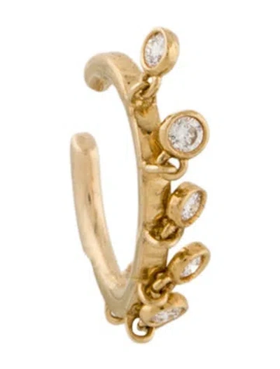Pre-owned The Last Line 14k Diamond Ear Cuff In Multi