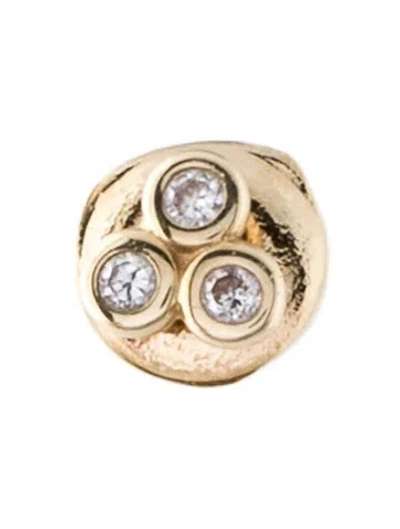 Pre-owned The Last Line 14k Diamond Mini Cluster Single Stud Earring In Multi