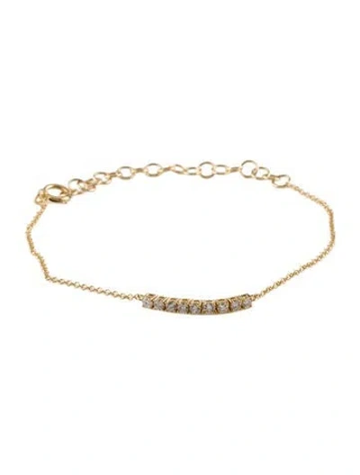 Pre-owned The Last Line 14k Diamond Mini Tennis Bracelet, 7.5" In Multi