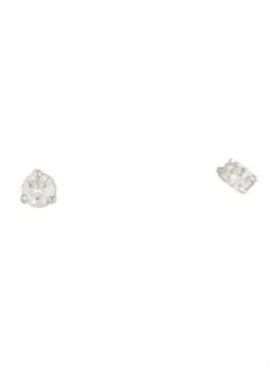 Pre-owned The Last Line 14k Diamond Round Stud #6 Earrings In Multi