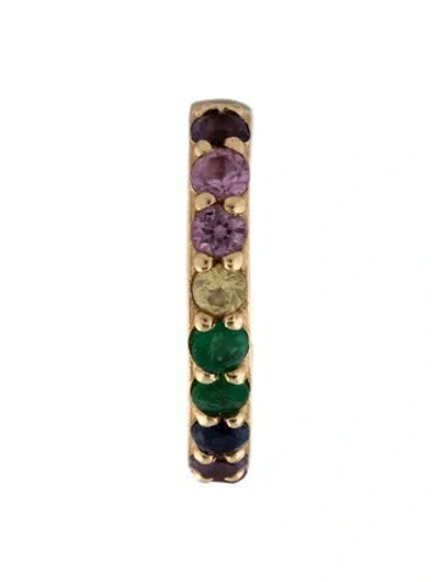 Pre-owned The Last Line 14k Multi-stone Rainbow Single Ear Cuff
