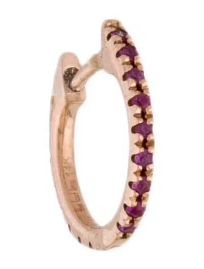 Pre-owned The Last Line 14k Ruby Large Single Huggie Earring In Multi