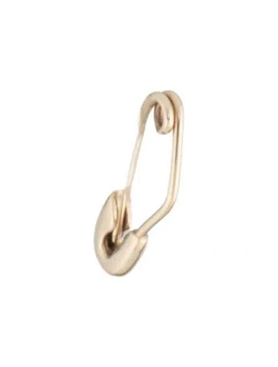 Pre-owned The Last Line 14k Safety Pin Single Earring, Small In Multicolor