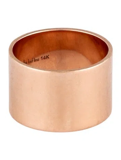 Pre-owned The Last Line 14k Wide Cigar Band In Multi