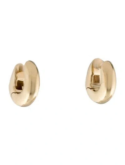 Pre-owned The Last Line 14k Wide Hoop #4 Huggie Earrings In Multi