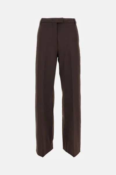 The Latest Alek Wool Blend Trousers In Brown