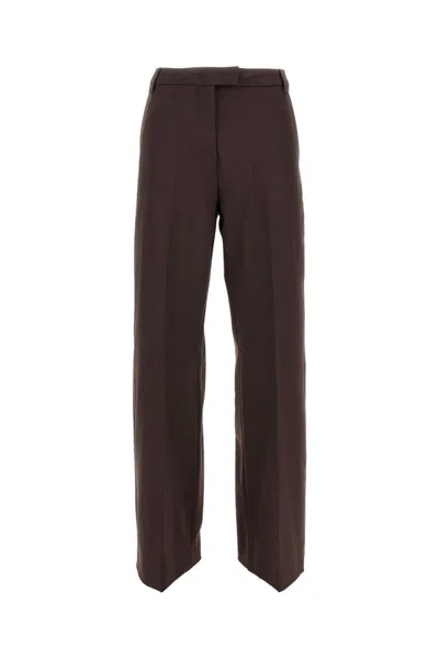 The Latest Alek" Wool Blend Trousers In Brown