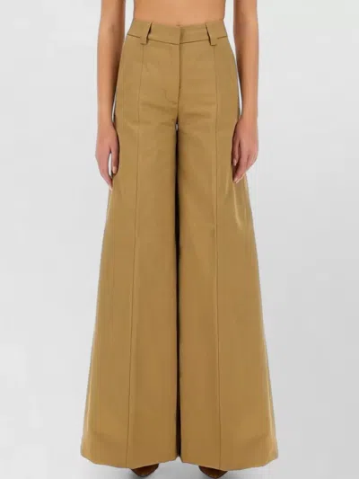The Latest Alma High Waist Wide Leg Tailored Pants In Brown