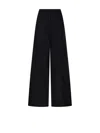 The Latest Thelatest Wide-leg Black Wool Blend Trousers