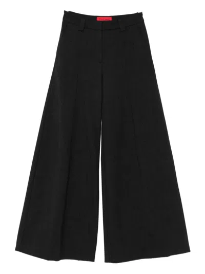 The Latest Alma Wool Blend Wide-leg Trousers In Blue