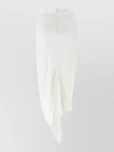 The Latest Asymmetric Cotton Midi Skirt In White