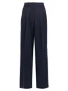 The Latest Thelatest Midnight Blue Wool Blend Trousers In Blue