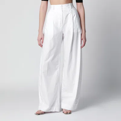 The Latest Axel Pleated Wide-leg Cotton Trousers In White