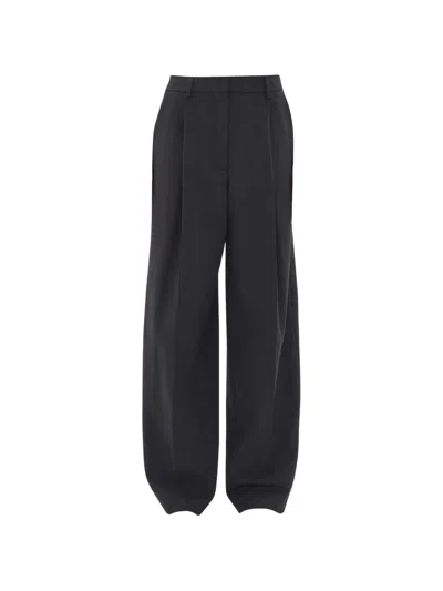 The Latest Weite Axel Hose Mit Falten In Blue