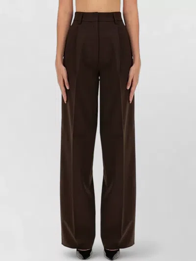 The Latest Axel Tailored Pants Pleated Front Wide Leg In Brown