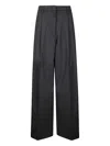 The Latest Pleated Wide-leg Trousers In Gray
