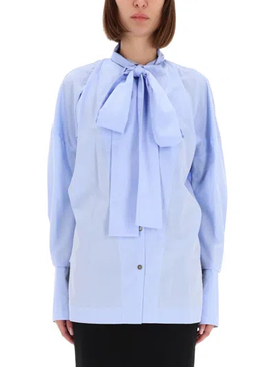 The Latest Azure Cotton Shirt In Blue