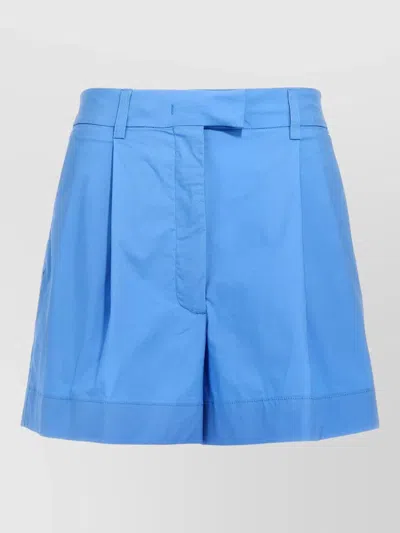 The Latest Bea Tailored Shorts Belt Loops Pockets In Blue