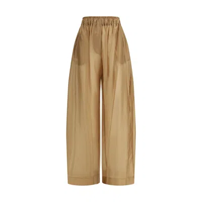 The Latest Beige Lyocell Casual Pants In Brown