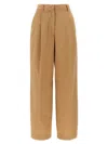 The Latest Slightly Wide Straight Leg Neutrals Trousers In Beige