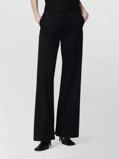 The Latest Belted Wide Leg Trousers Side Pockets In Black
