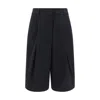 The Latest Wide Black Brenda Bermuda Shorts