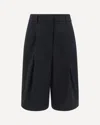 The Latest Wide Black Brenda Bermuda Shorts In Black