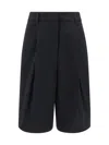 The Latest Wide Black Brenda Bermuda Shorts In Black