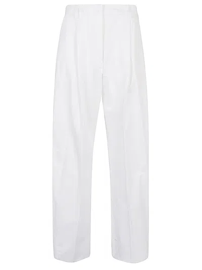 The Latest Billie Cotton Trousers In White