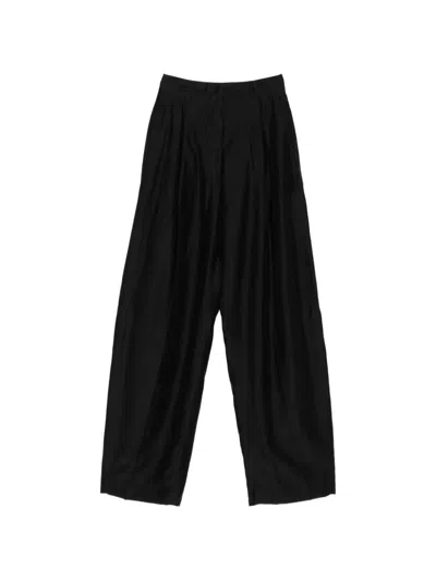 The Latest Billie Crinkled-effect Trousers In Black