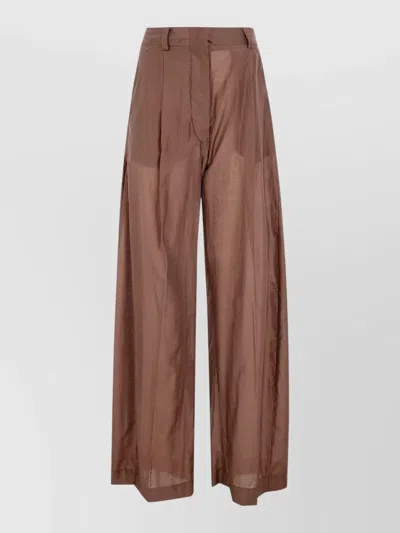 The Latest Billie High Waist Wide Leg Trousers In Brown