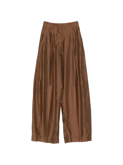 The Latest Billie Light Mussola Trousers In Brown