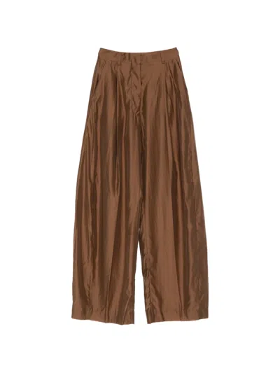 The Latest Billie Pleated Palazzo Pants In Brown