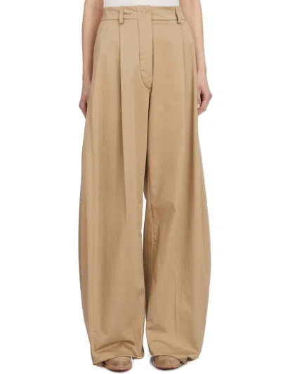 The Latest Billie Poplin Sand Pants In Brown