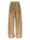 The Latest Semi-sheer Tailored Trousers In Beige