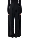 The Latest Billie Pleat-detailing Trousers In Black
