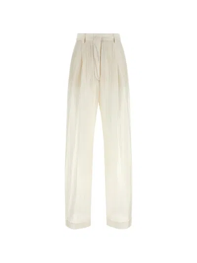 The Latest Dina High Waisted Wide Leg Pants In White