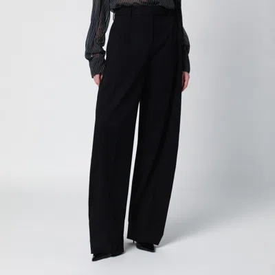The Latest Black Cotton Palazzo Trousers