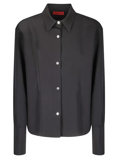 THE LATEST BLACK LONG-SLEEVED SHIRT WITH CLASSIC COLLAR