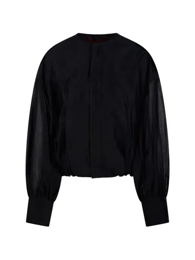The Latest Blouson-sleeve Top In Black