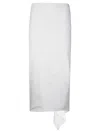 The Latest High-waisted Stretch Cotton Midi Skirt In White