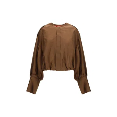 The Latest Brown Lycra Women's Shirt