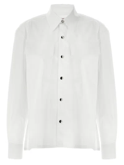 The Latest Bruna Shirt Chest Pockets Long Sleeves Collar In White