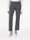 The Latest Thelatest Grey Wool-blend Trousers In Gray